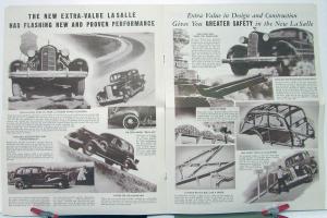 1935 Cadillac LaSalle Sales Brochure Newsprint Style Original Brown Tones