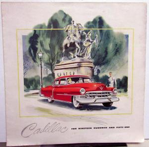 1951 Cadillac Cars Series 60 Special 61 62 And 75 Color Sales Folder Original