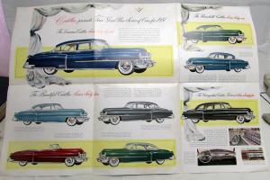 1951 Cadillac Cars Series 60 Special 61 62 And 75 Color Sales Folder Original