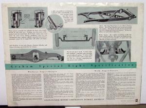 1934 Graham Special Eight Supercharger Features & Specs Sales Brochure Original