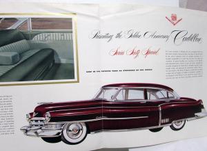 1952 Cadillac Cars Series 60 Special 62 And 75 Color Sales Folder Original