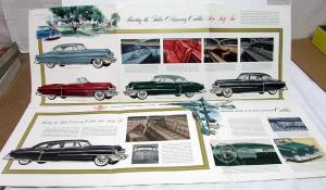 1952 Cadillac Cars Series 60 Special 62 And 75 Color Sales Folder Original