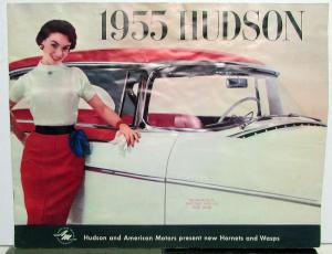 1955 Hudson Hornet Wasp Models American Motors Oversized Sales Brochure Original