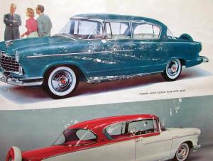 1955 Hudson Hornet Wasp Models American Motors Oversized Sales Brochure Original