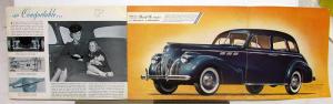 1940 Pontiac Original Prestige Sales Brochure Fold Out Silver Streak Six Eight