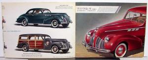 1940 Pontiac Original Prestige Sales Brochure Fold Out Silver Streak Six Eight