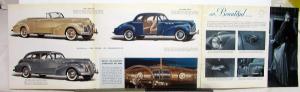 1940 Pontiac Original Prestige Sales Brochure Fold Out Silver Streak Six Eight