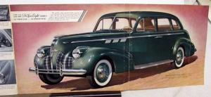 1940 Pontiac Original Prestige Sales Brochure Fold Out Silver Streak Six Eight