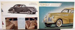 1940 Pontiac Original Prestige Sales Brochure Fold Out Silver Streak Six Eight