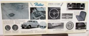 1940 Pontiac Original Prestige Sales Brochure Fold Out Silver Streak Six Eight