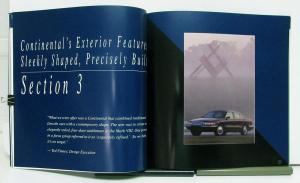 1995 Lincoln Continental Product And Marketing Guide Brochure & Specifications