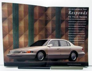 1996 Lincoln Continental Sales Brochure & Specifications Oversized