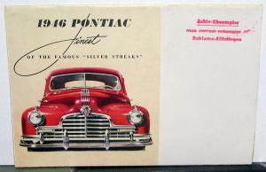 1946 Pontiac Torpedo Streamliner Silver Streak Sales Folder Mailer Original