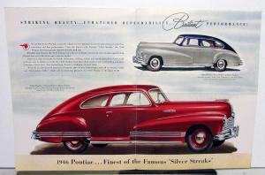 1946 Pontiac Torpedo Streamliner Silver Streak Sales Folder Mailer Original