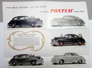 1946 Pontiac Torpedo Streamliner Silver Streak Sales Folder Mailer Original