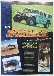 2000-2005 Hummer Spymaster Sales Sheet - UK Market