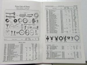 1928 Ford Model T Price List Part & Ruckstell For 1909 To 1927 Dtd Aug 5 1928