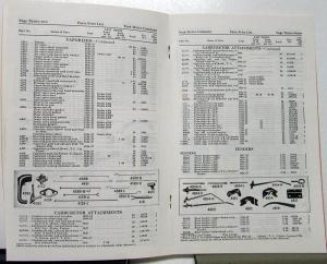 1928 Ford Model T Price List Part & Ruckstell For 1909 To 1927 Dtd Aug 5 1928