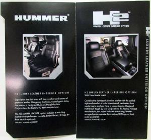 2000-2005 Hummer H2 Luxury Leather Interior Option Sales Brochure