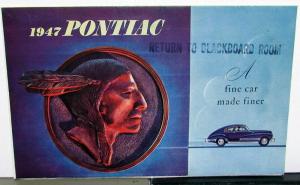 1947 Pontiac Original Dealer Sales Brochure Large Folder Torpedo Streamliner 47