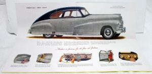 1947 Pontiac Original Dealer Sales Brochure Large Folder Torpedo Streamliner 47