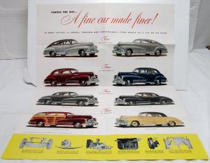 1947 Pontiac Original Dealer Sales Brochure Large Folder Torpedo Streamliner 47