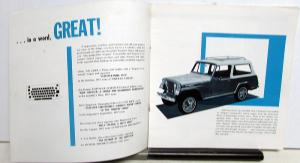 1967 Jeepster Reports Brochure Wagoneer Gladiator Universal Convertible Commando