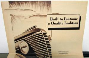 1938 Hupmobile 6 Custom 6 8 & Major Features Large Dealer Sales Brochure Orig