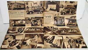 1938 Hupmobile 6 Custom 6 8 & Major Features Large Dealer Sales Brochure Orig