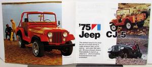 1975 Jeep CJ-5 Cherokee Pickup Wagoneer Original Sales Brochure