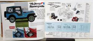 1975 Jeep CJ-5 Cherokee Pickup Wagoneer Original Sales Brochure