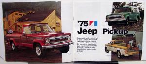 1975 Jeep CJ-5 Cherokee Pickup Wagoneer Original Sales Brochure