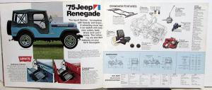 1975 Jeep CJ-5 Cherokee Pickup Wagoneer Original Sales Brochure