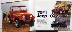 1975 Jeep CJ-5 Cherokee Pickup Wagoneer Original Sales Brochure