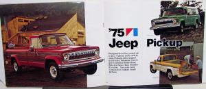 1975 Jeep CJ-5 Cherokee Pickup Wagoneer Original Sales Brochure