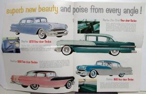 1956 Pontiac Strato Streak V8 Catalina Star Chief Safari Wagon Sales Brochure