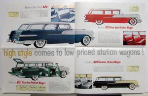 1956 Pontiac Strato Streak V8 Catalina Star Chief Safari Wagon Sales Brochure