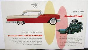 1955 Pontiac Concept Strato Star Safari Wagon Star Chief Catalina Sales Folder