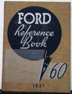 1937 Ford 60 V8 Reference Book Owners Manual Original