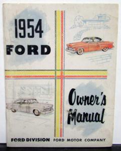 1954 Ford Passenger Car Owners Manual Original