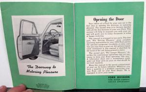 1954 Ford Passenger Car Owners Manual Original