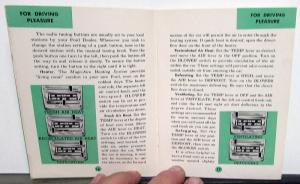 1954 Ford Passenger Car Owners Manual Original