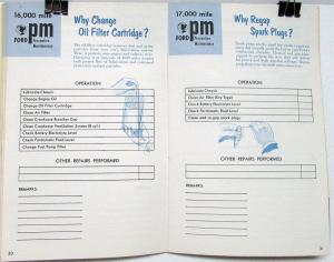 1955 Ford PM Preventive Maintenance Owners Log Book Original