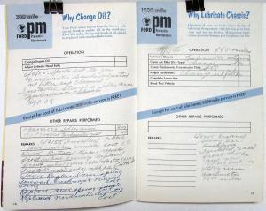 1955 Ford PM Preventive Maintenance Owners Log Book Original