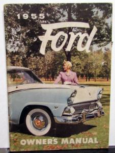 1955 Ford Cars Mainline Customline Fairlane Wagon Owners Manual Original