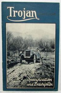 1920-1925 Trojan Utility Car Specs & Description Sales Brochure - English Market