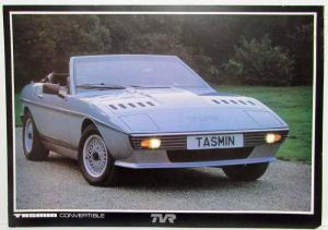 1982 TVR Tasmin Grey Convertible Spec Sheet