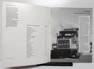 1992 Mack Truck CL Series Sales Brochure Confidential