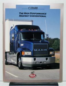 1993 Mack Truck Model CH600 Sales Brochure