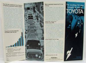 1968 Toyota London Auto Show Handout The Exciting TC Clan Folder